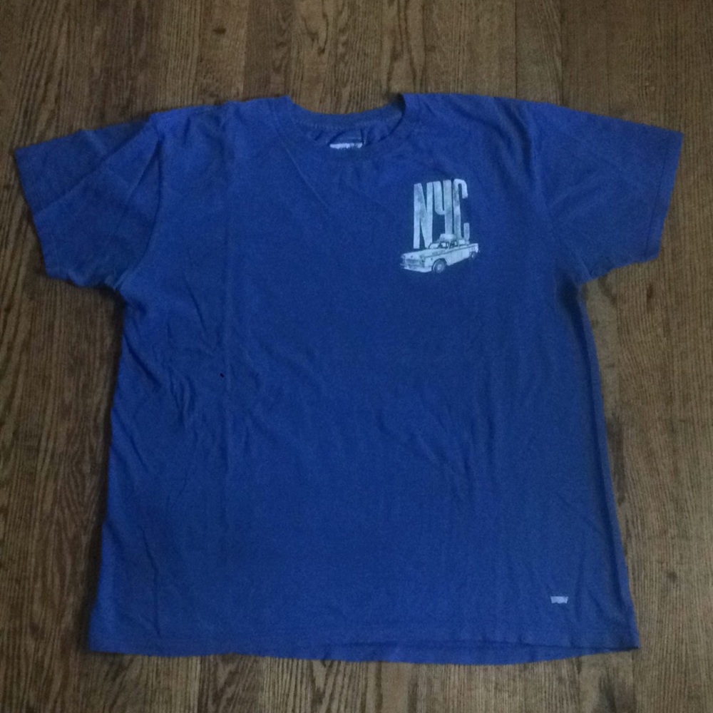 Levis Blue NYC Taxi Cab Graphic T-shirt Size L